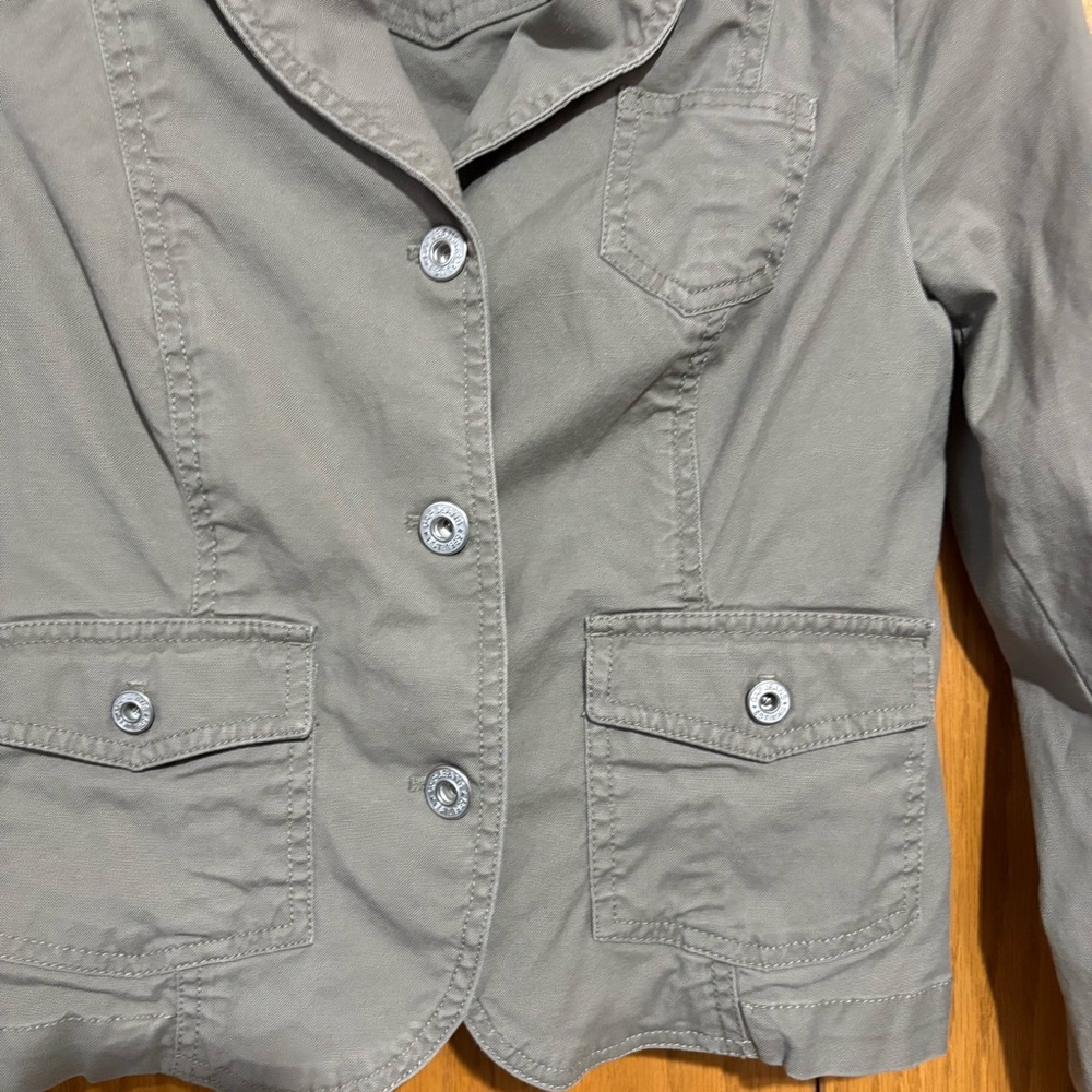 Gap Y2K utility jacket light jacket button up cotton blend - Picture 3 of 6